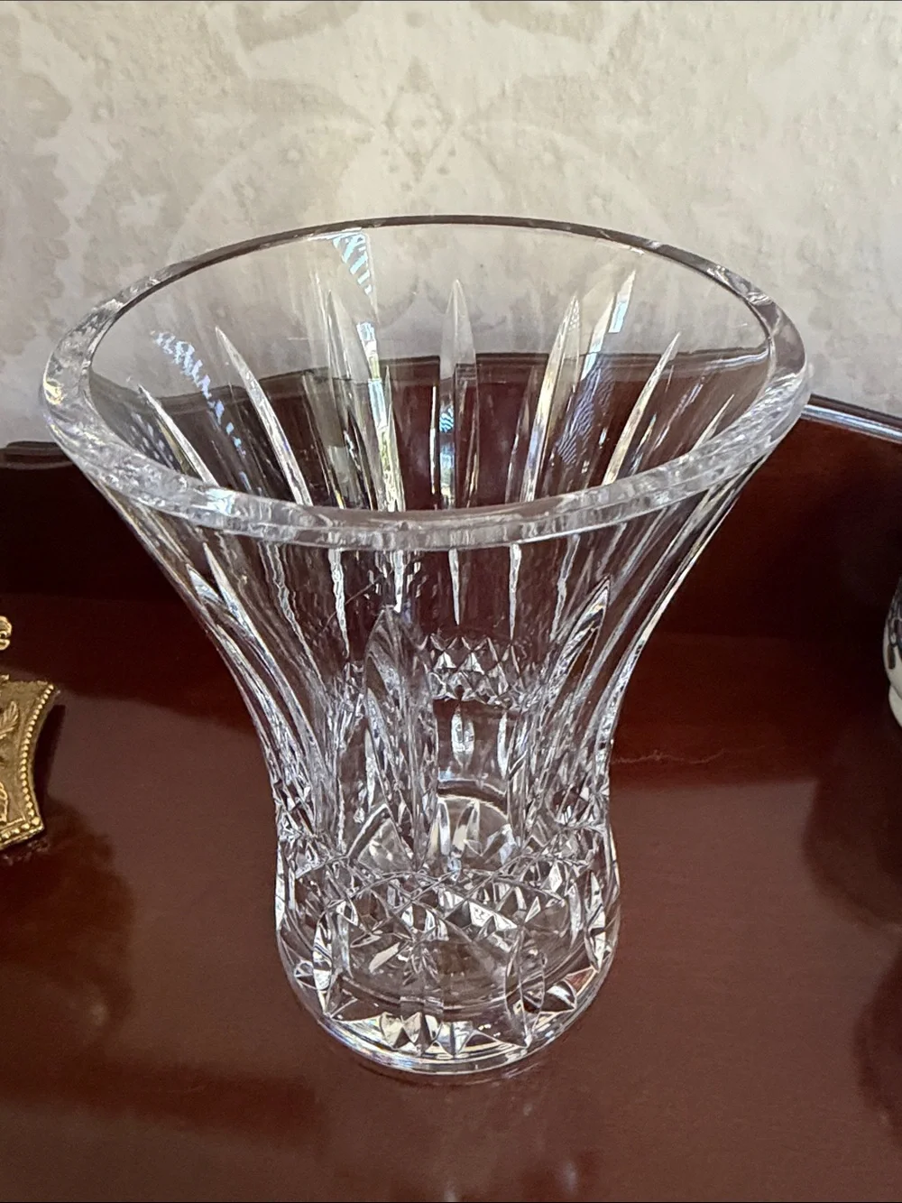 Vintage Waterford Crystal diamond cut Vase